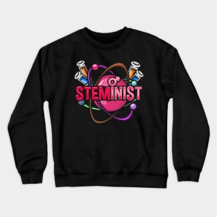 Steminist Geeks design for feminist scientists Crewneck Sweatshirt